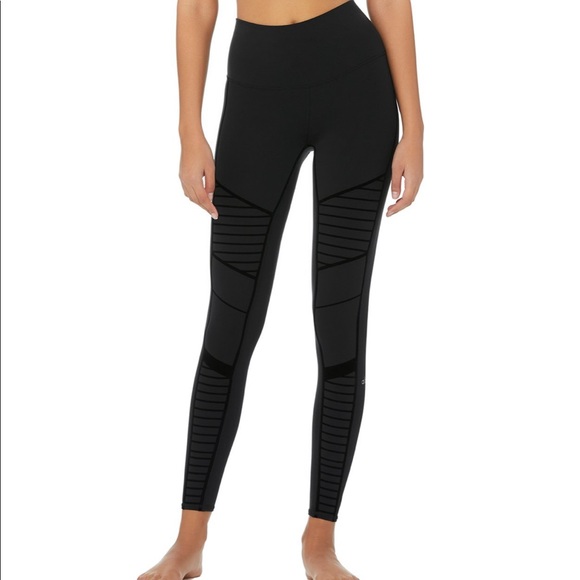 NWT Alo Yoga Flocked Motor Legging High Waist sz M - Picture 1 of 4